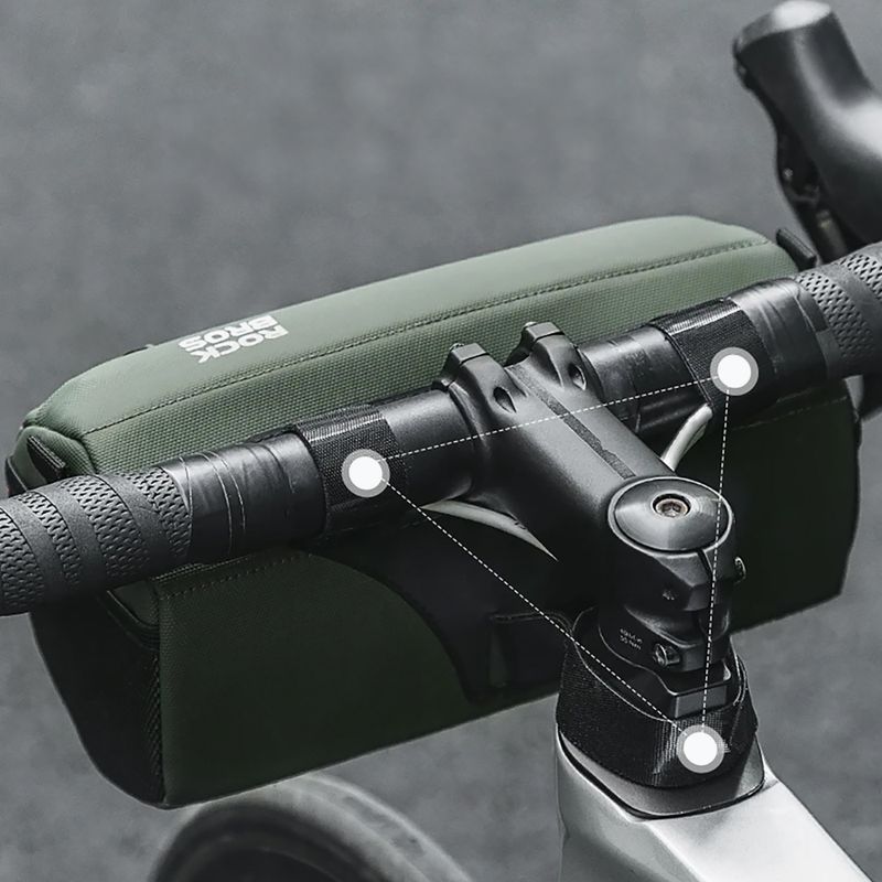 Rockbros handlebar bike bag 30110054 2.2 l green 5