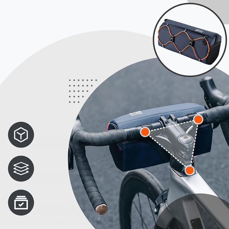 Rockbros handlebar bike bag 30110054 2.2 l blue 5