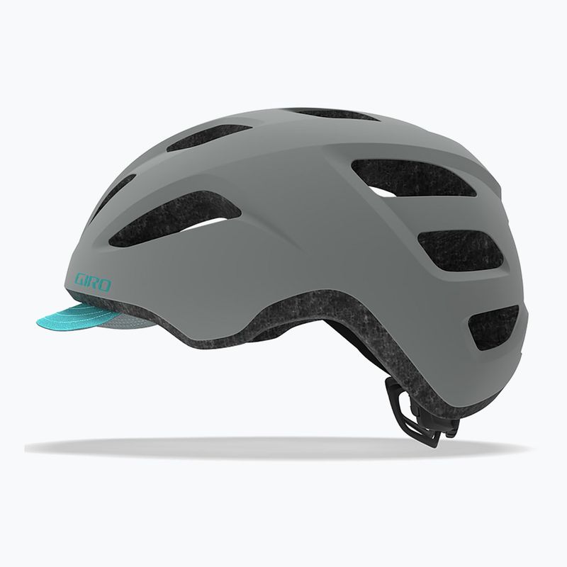 Giro Trella matte grey dark teal bicycle helmet 8