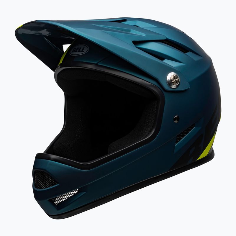 Bell Sanction matte blue/hi-viz bicycle helmet 6