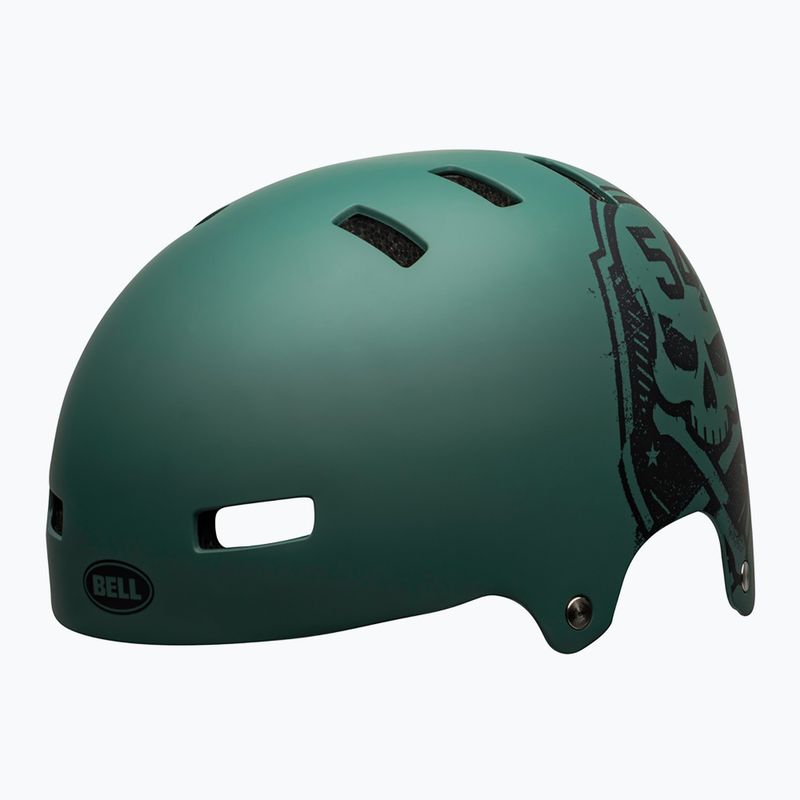 Bike helmet Bell Local green black/skull