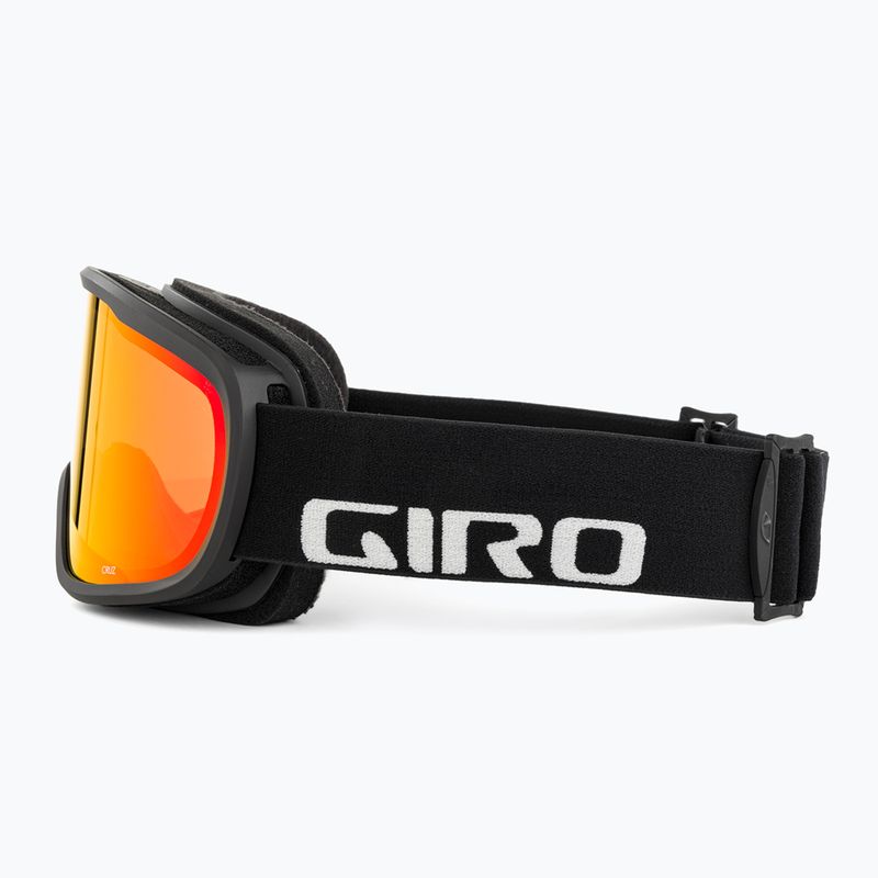 Giro Cruz black wordmark/amber scarlet ski goggles 4