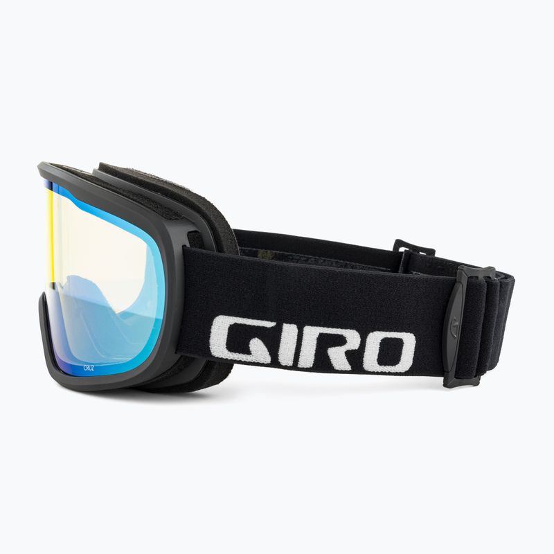 Giro Cruz black wordmark/yellow boost ski goggles 4