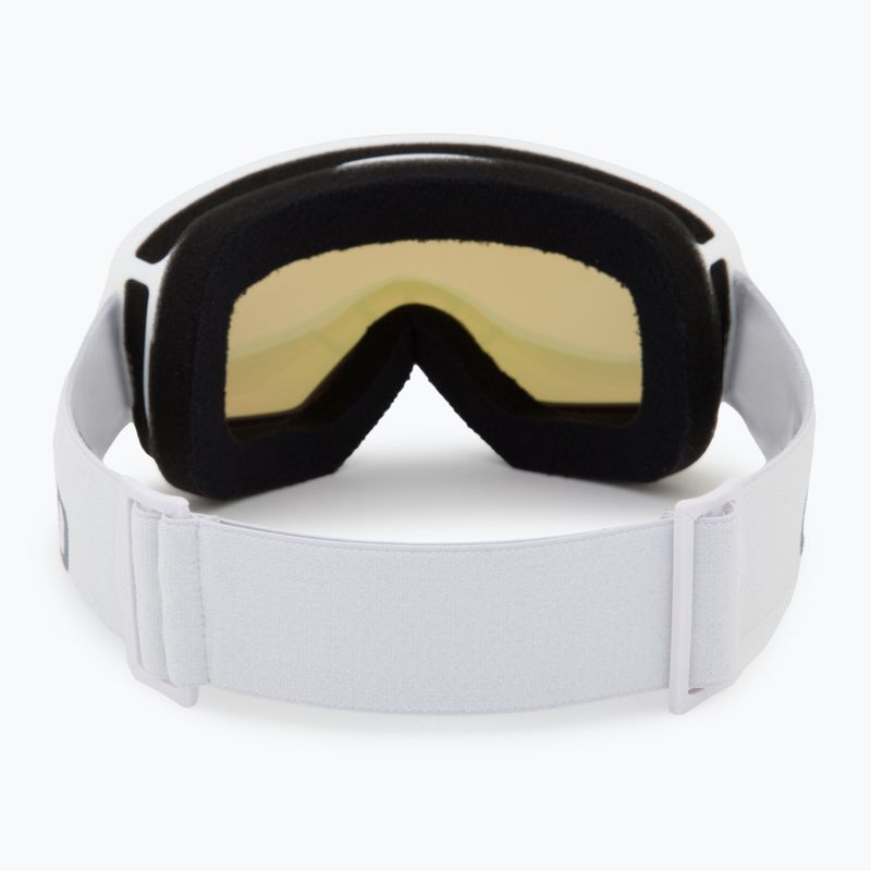 Giro Stomp white wordmark/ amber pink children's ski goggles 3