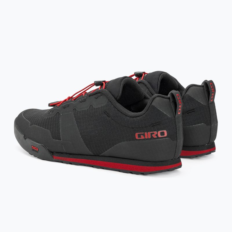 Men's platform cycling shoes Giro Tracker Fastlace black/bright red 4