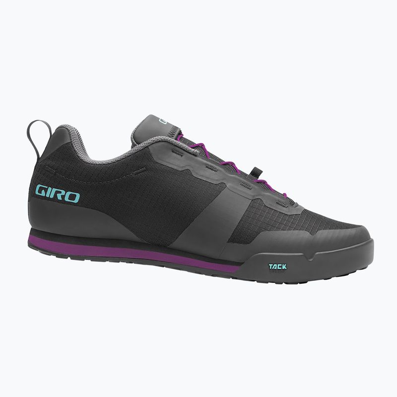 Women's platform cycling shoes Giro Tracker Fastlace black/throwback purple