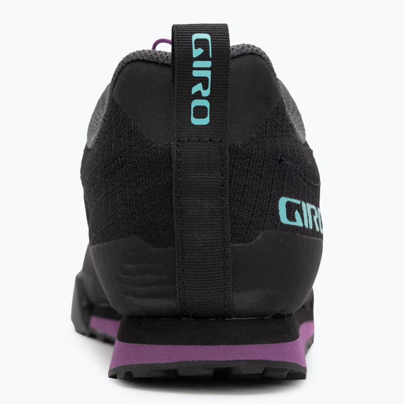 Women's platform cycling shoes Giro Tracker Fastlace black/throwback purple 6