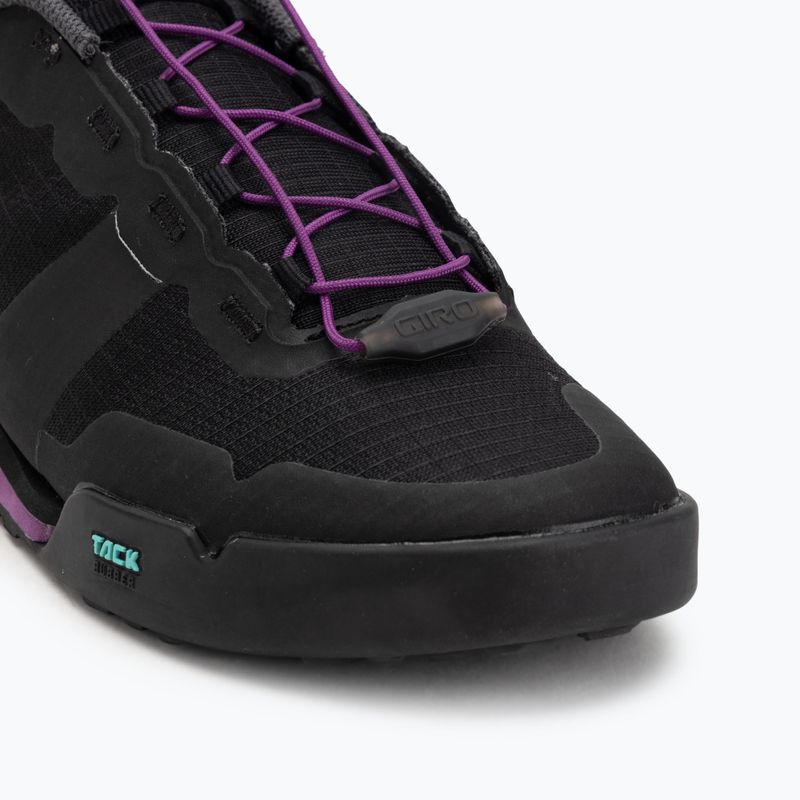 Women's platform cycling shoes Giro Tracker Fastlace black/throwback purple 7
