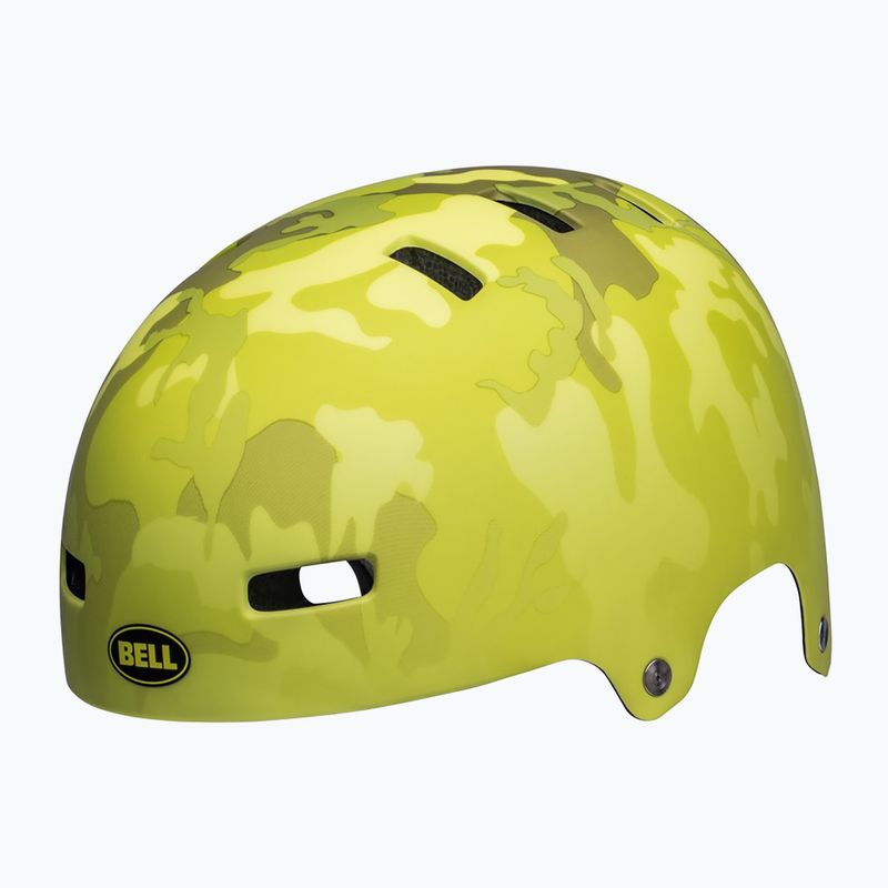 Bell Span matte hiviz yellow/camo children's helmet