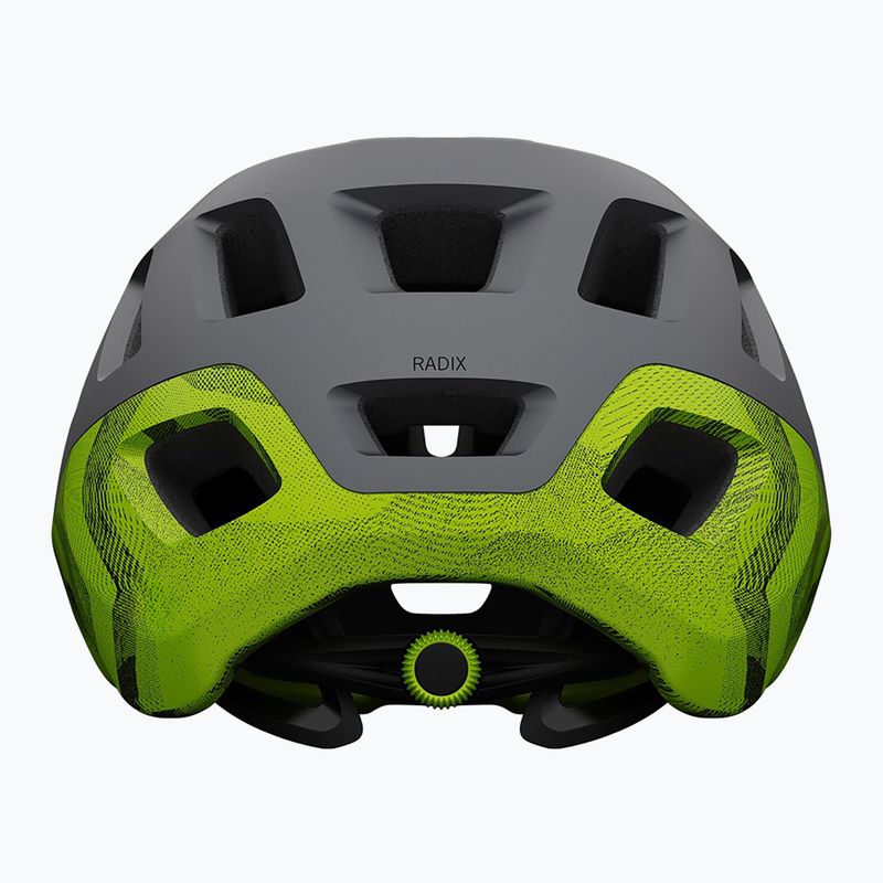 Giro Radix matte metallic black/ano lime bike helmet 3