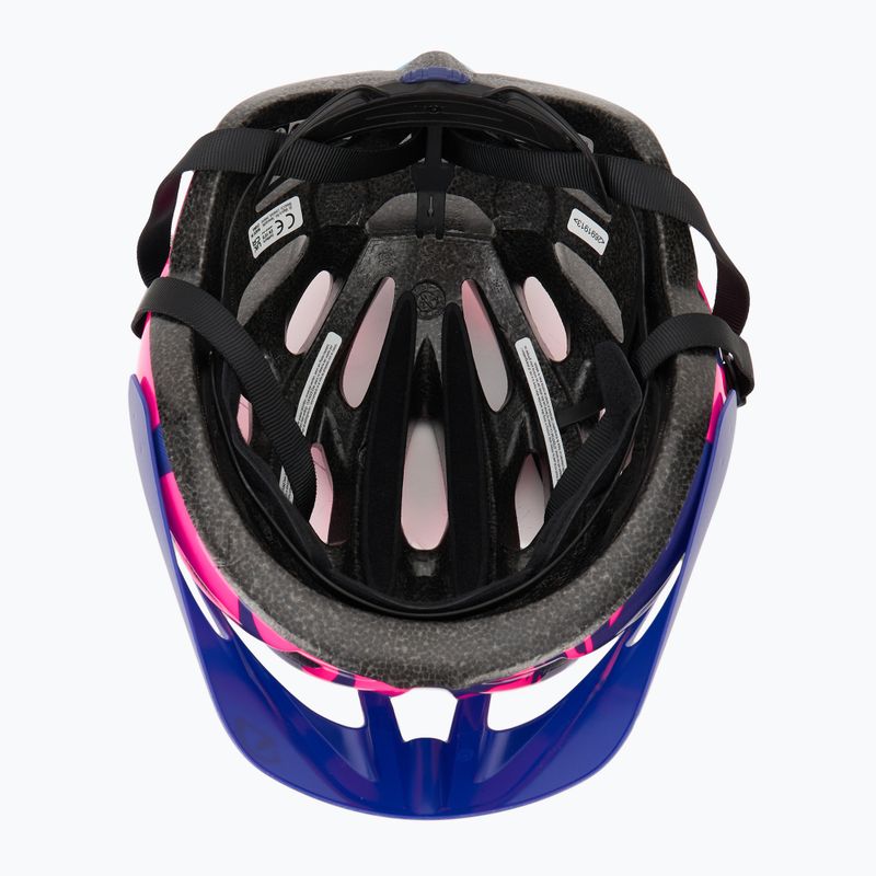 Giro Raze children's bike helmet berry blue flowers 5
