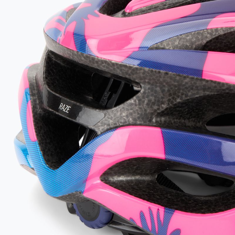 Giro Raze children's bike helmet berry blue flowers 8