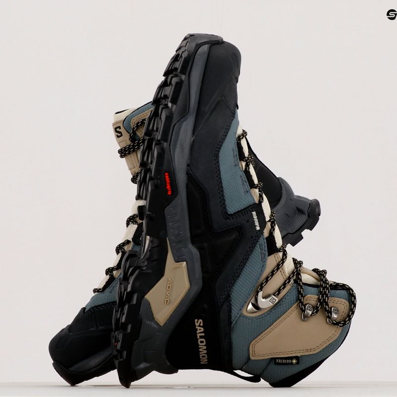 Women's trekking boots Salomon Quest Element GTX black-blue L41457400 12