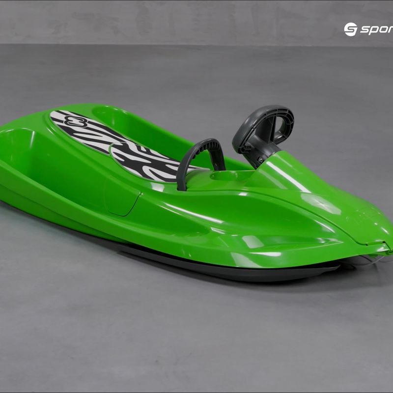 Hamax Sno Zebra green children's sled with handlebars 503516 7