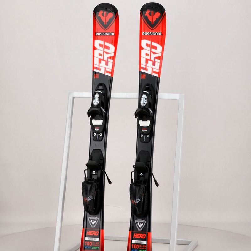 Children's downhill skis Rossignol Hero 100-140 + Kid4 red 13