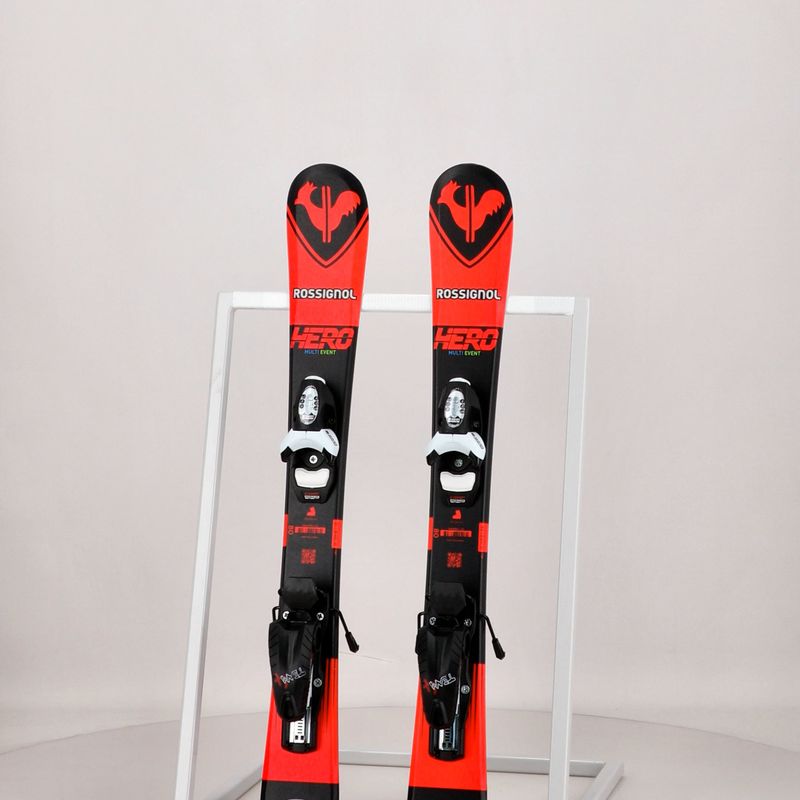 Children's downhill skis Rossignol Hero Pro + Team 4 GW Black Bulk red 13
