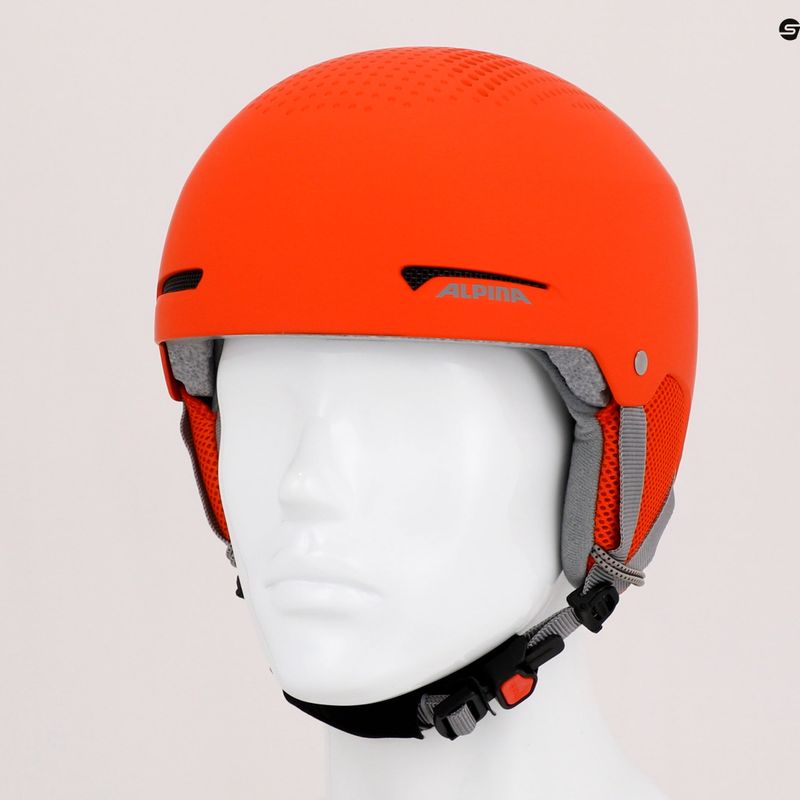 Children's ski helmets Alpina Zupo pumpkin/orange matt 10