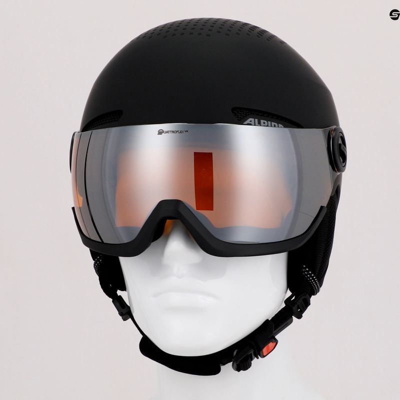Ski helmet Alpina Arber Visor Q Lite black matte 10