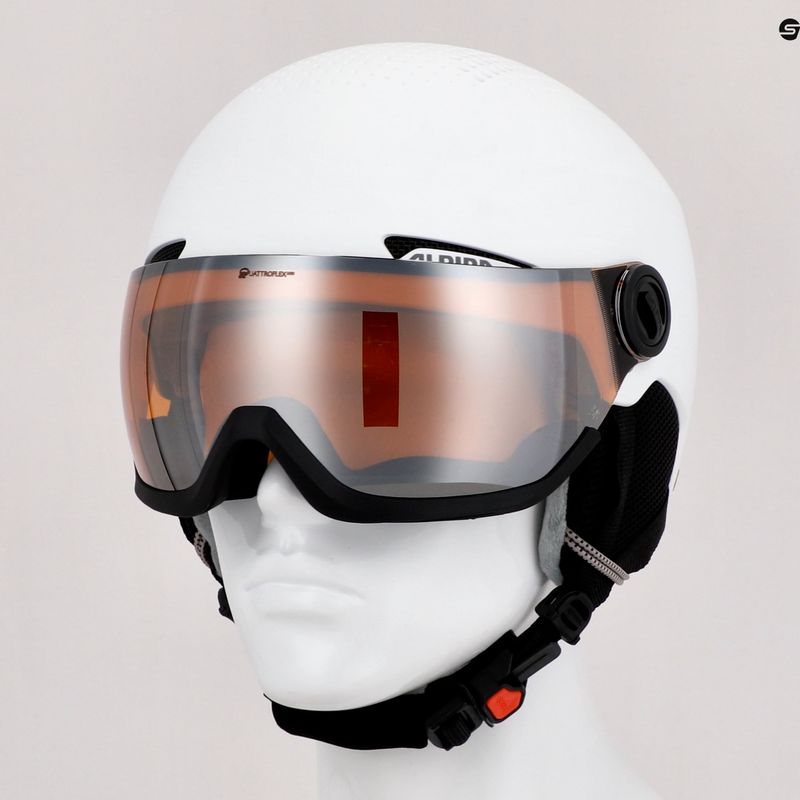Ski helmet Alpina Arber Visor Q Lite white matt 10