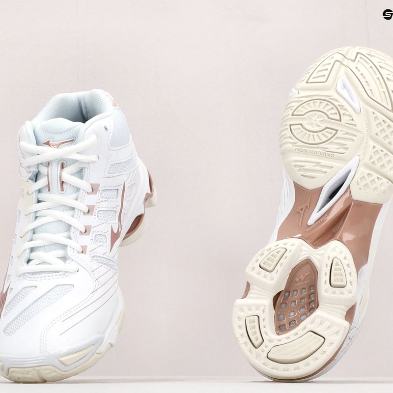 Women's volleyball shoes Mizuno Wave Voltage Mid white V1GC216536 12