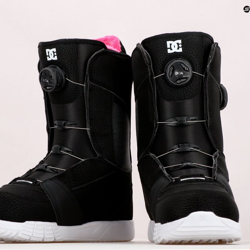 Women's snowboard boots DC Lotus black/black/white 14