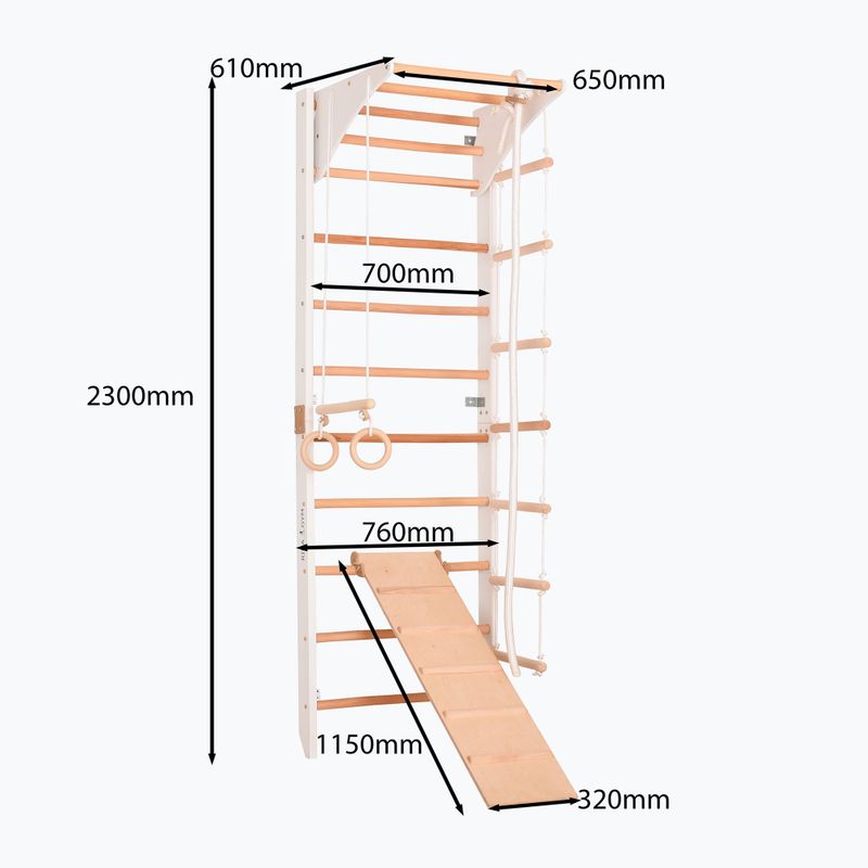 RINAGYM Gymnastic ladder Combi 3 white 5