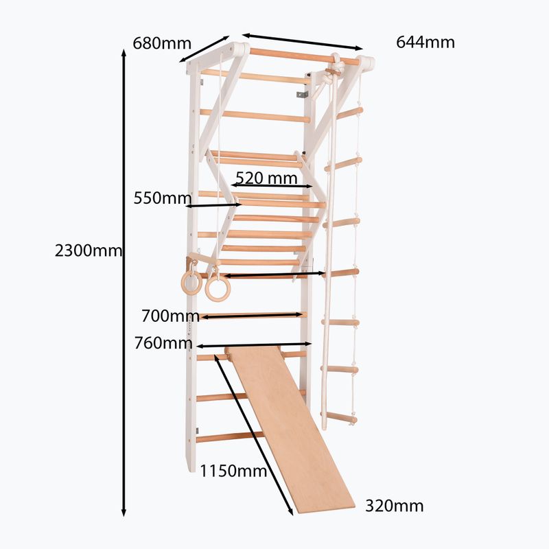 RINAGYM Sport 3 white gymnastic ladder 7