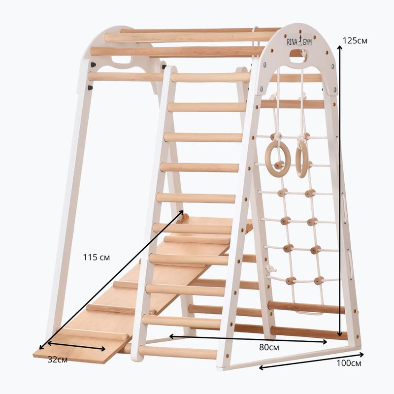 Wooden gymnastics triangle RINAGYM Kids 2 white 5