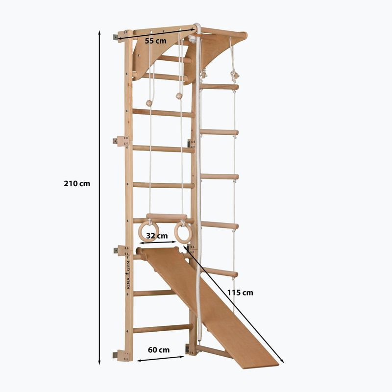 RINAGYM ECO-PINE+SLIDE gymnastic ladder 7