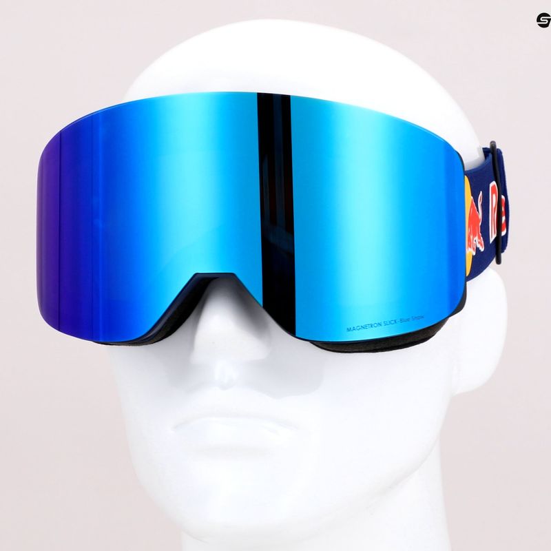 Red Bull SPECT Magnetron Slick matt dark blue/blue/smoke blue mirror/blue snow 002 ski goggles 12