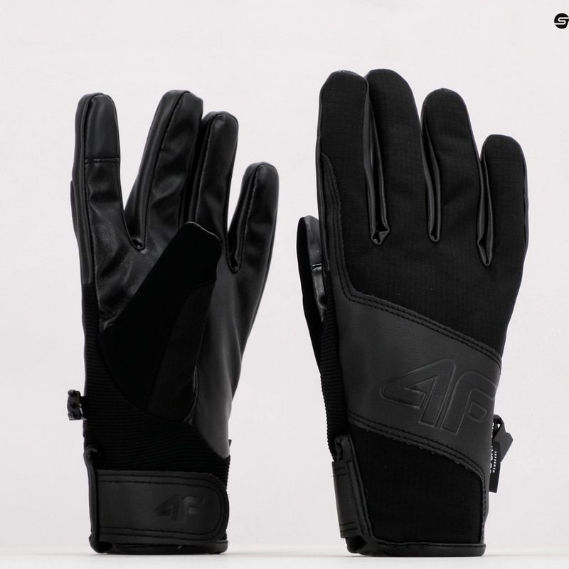 Men's ski gloves 4F black H4Z22-REM004 12