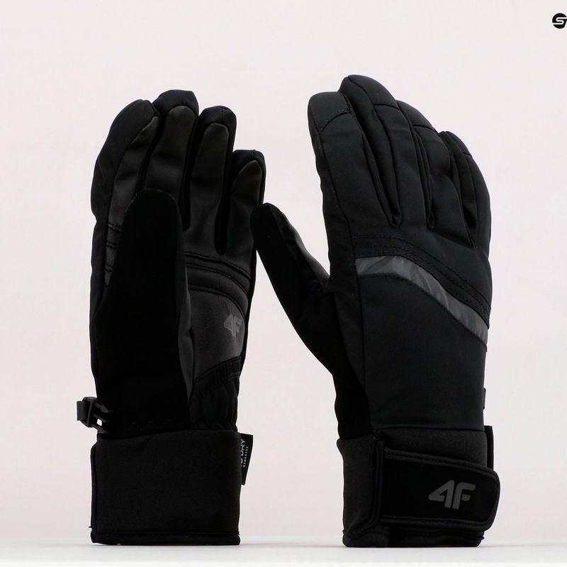 Women's ski gloves 4F black H4Z22-RED004 11