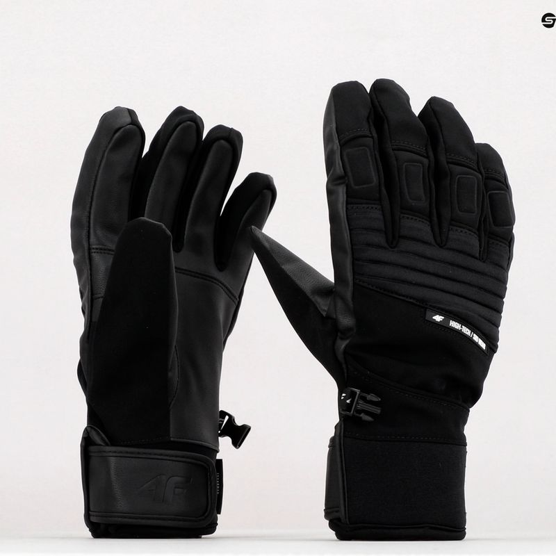 Men's ski gloves 4F black H4Z22-REM003 12