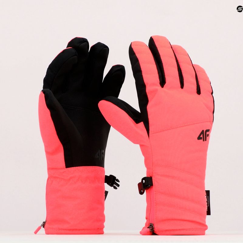 Women's ski gloves 4F red H4Z22-RED003 12