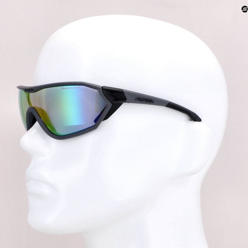 Bicycle goggles Alpina S-Way VM coal matt black/rainbow mirror 7