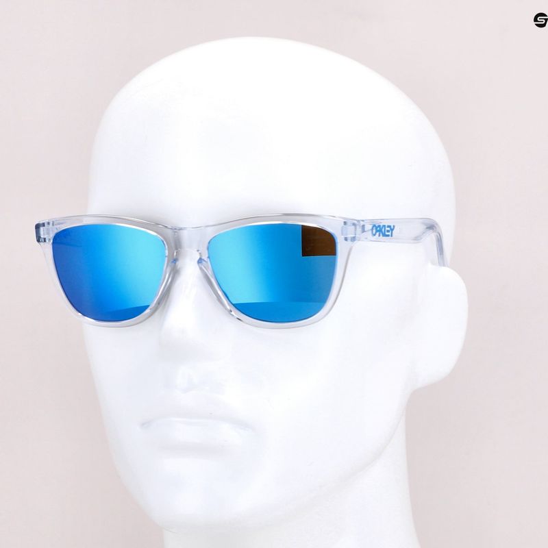 Oakley Frogskins crystal clear/prizm sapphire sunglasses 0OO9013 7