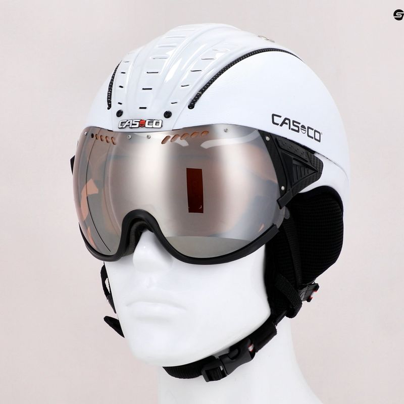 CASCO ski helmet SP-2 Carbonic Visor white 07.3737 11