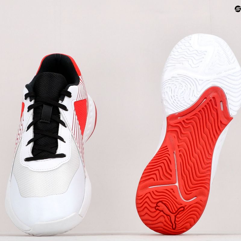 PUMA Varion Jr children's volleyball shoes white and red 106585 07 12