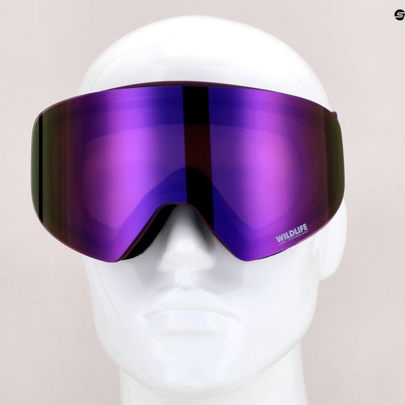 VonZipper Encore acai satin/wildlife cosmic chrome snowboard goggles AZYTG00114-XPPM 9