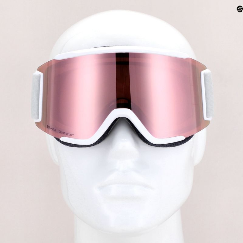 Smith Squad S white vapor/chromapop everyday rose gold mirror M00764 ski goggles 9