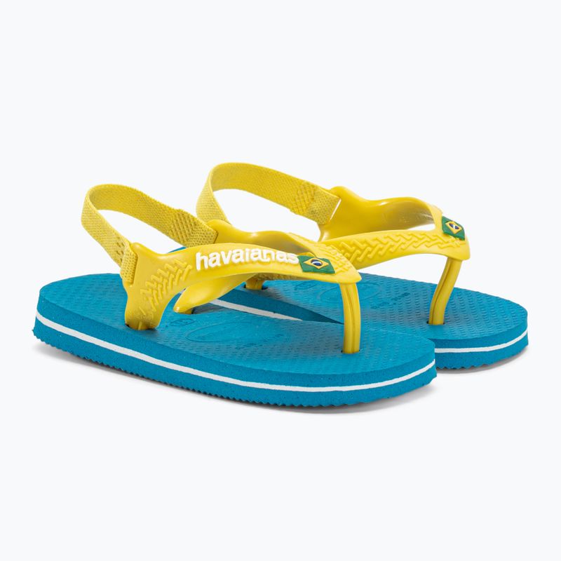 Havaianas Baby Brasil Logo II flip flops white/blue/green/yellow 4