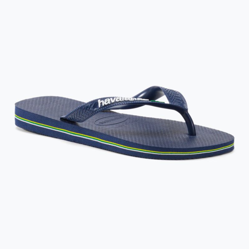 Havaianas Brasil Logo navy blue flip flops H4110850