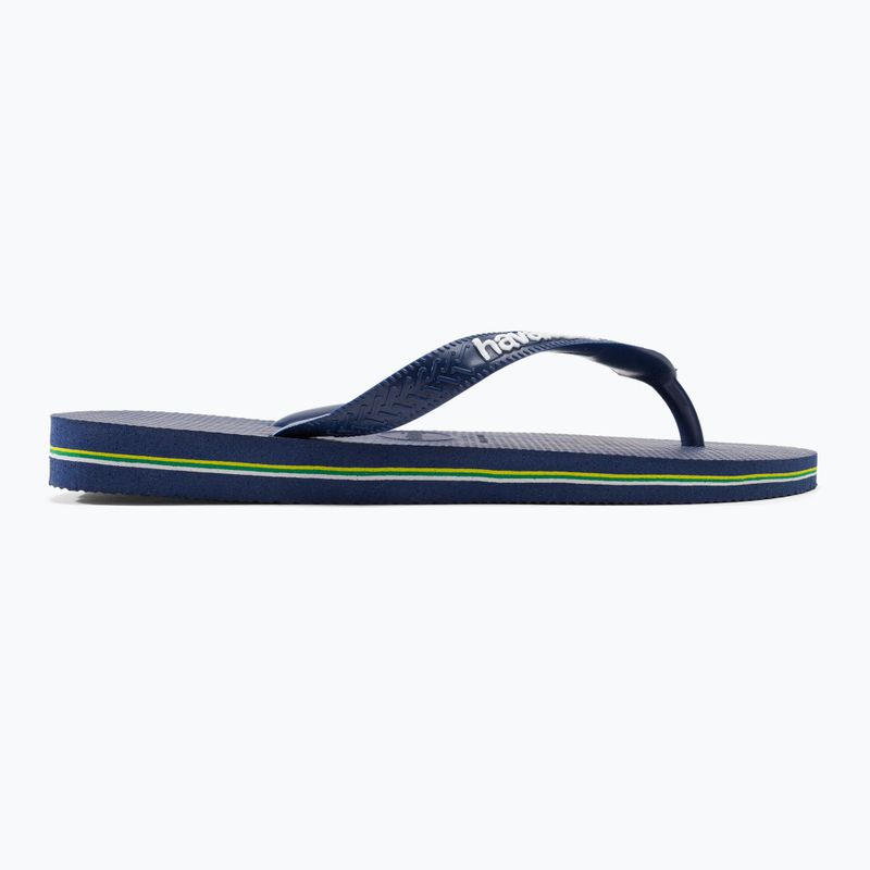 Havaianas Brasil Logo navy blue flip flops H4110850 2