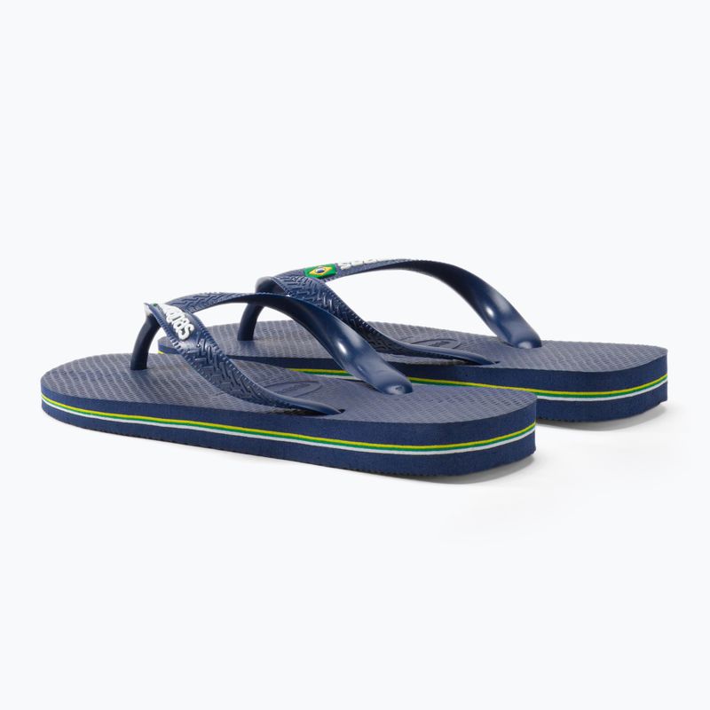 Havaianas Brasil Logo navy blue flip flops H4110850 3