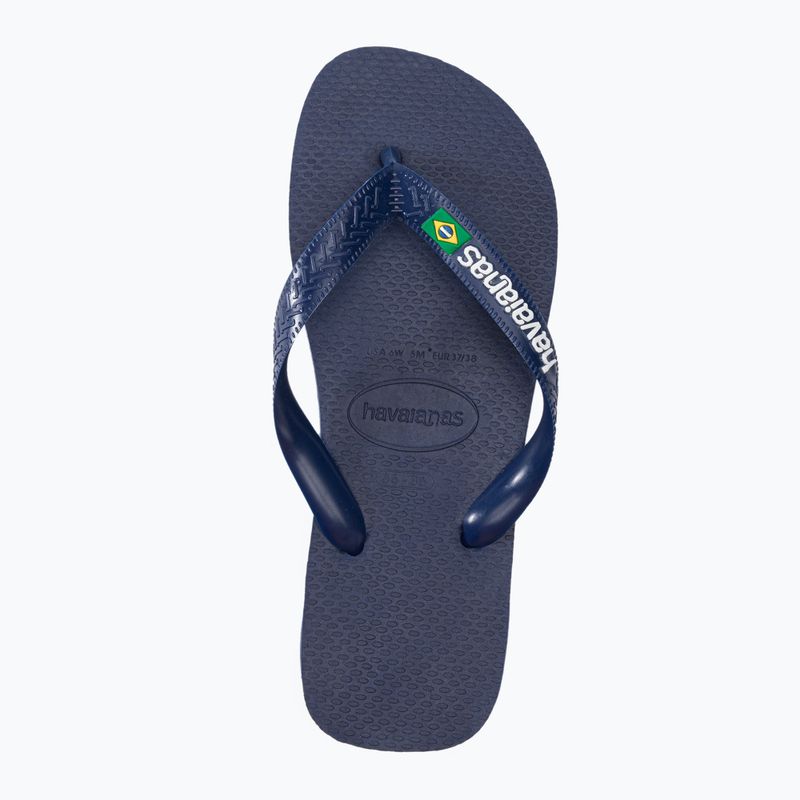 Havaianas Brasil Logo navy blue flip flops H4110850 6
