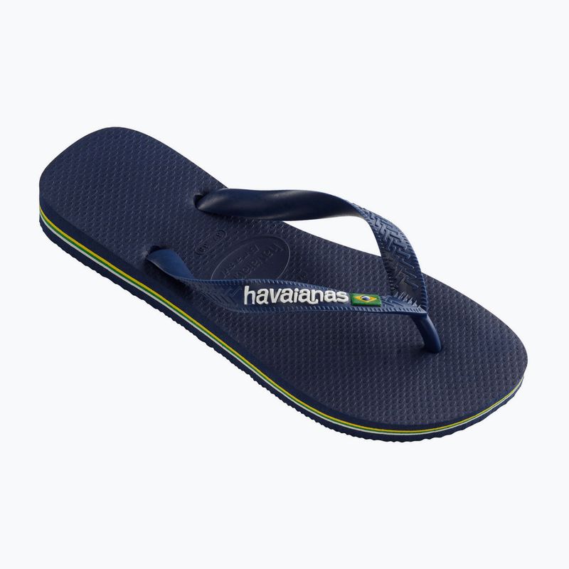 Havaianas Brasil Logo navy blue flip flops H4110850 8