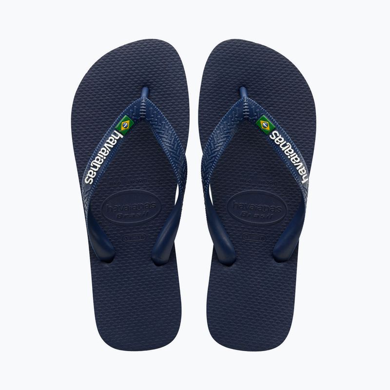 Havaianas Brasil Logo navy blue flip flops H4110850 10