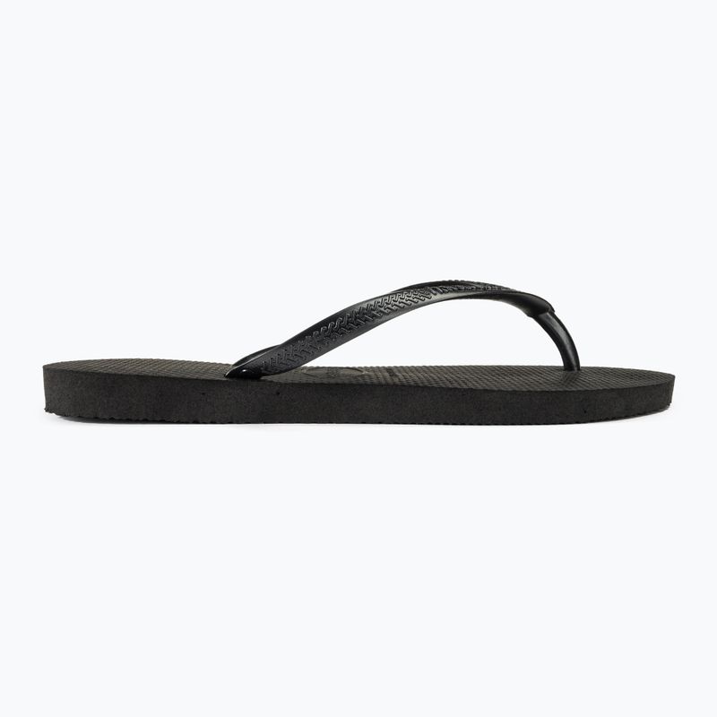 Women's Havaianas Slim black flip flops 2