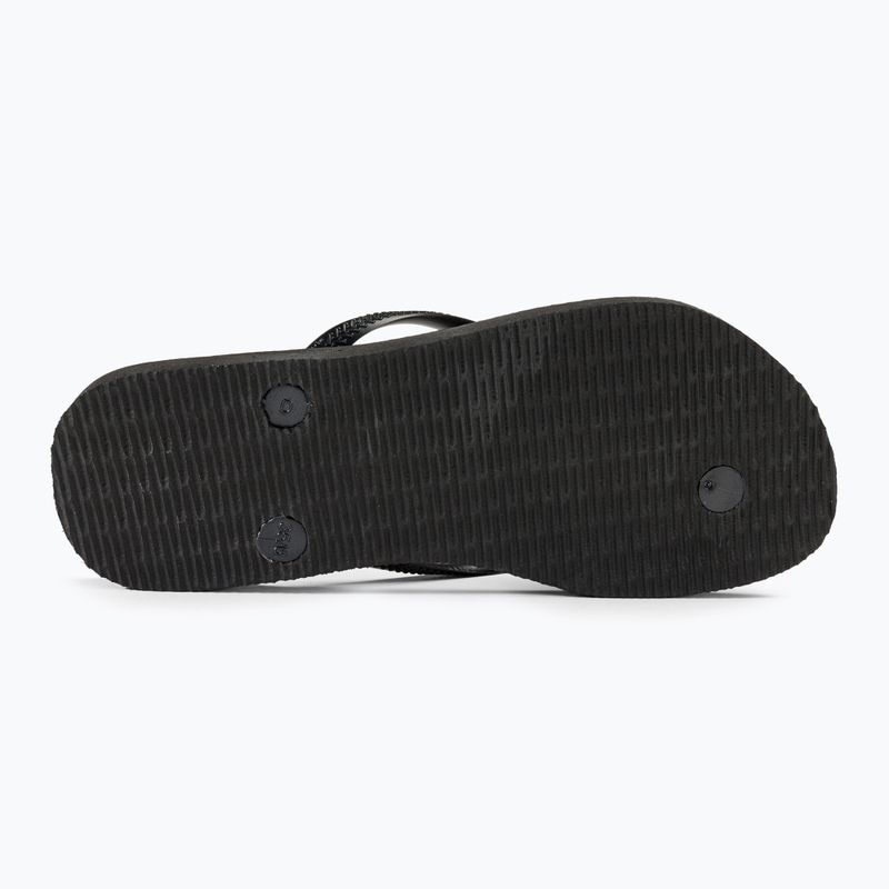 Women's Havaianas Slim black flip flops 5