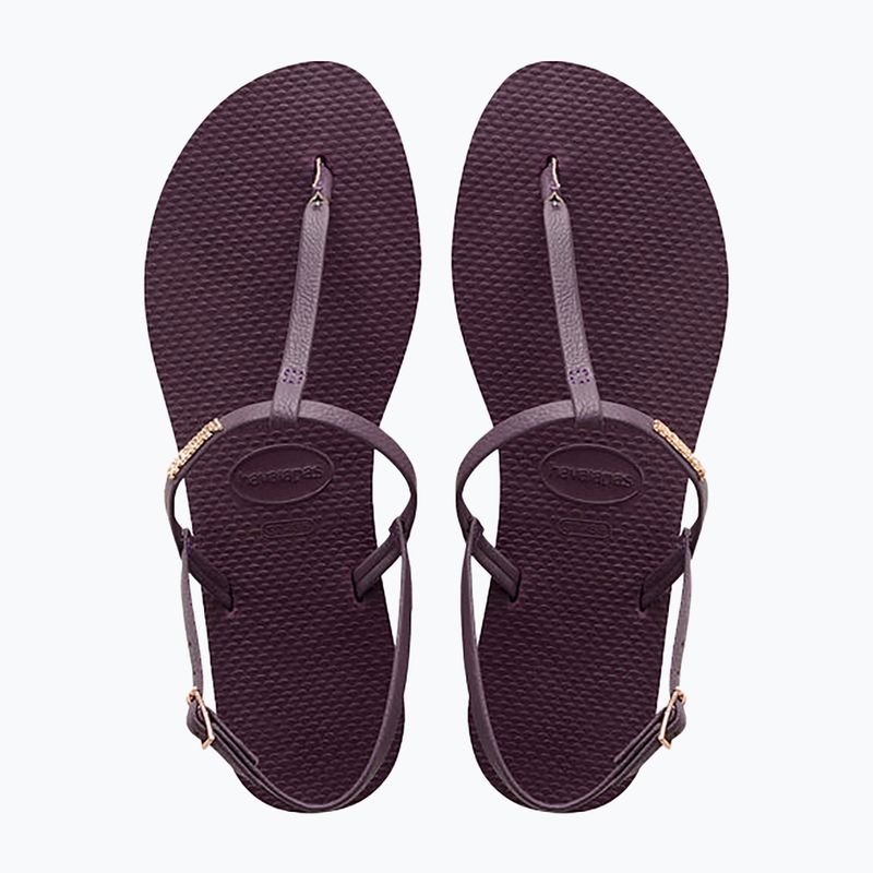 Women's Havaianas You Riviera sandals purple/black/gold 12